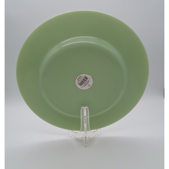 Martha Stewart Green JADEITE GLASS ROUND PLATTER Plate 13" Charger Retro Style - Picture 2 of 3